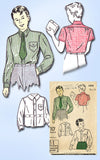1940s Vintage Du Barry Sewing Pattern 2457 WWII Little Boy's Shirt Size 10 28C - Vintage4me2