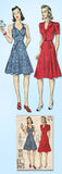 1940s Vintage Du Barry Sewing Pattern 2472 Misses WWII Sun Dress Size 12 30 Bust