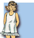 1940s Vintage Du Barry Sewing Pattern 2534 Easy WWII Toddler Girls Slip Size 4 - Vintage4me2
