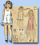 1940s Vintage Du Barry Sewing Pattern 2534 Easy WWII Toddler Girls Slip Size 4 - Vintage4me2