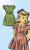 1940s Original Vintage Du Barry Pattern 2548 Toddler Girls Dress & Panties Sz 6