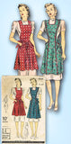 1940s Vintage Du Barry Sewing Pattern 2596 Misses WWII Farm Kitchen Apron Sz 40 42 Bust