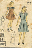 1940s Vintage Du Barry Sewing Pattern 2613 WWII Little Girls Bolero Suit Size 8 - Vintage4me2