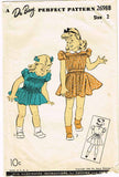 1940s Vintage Du Barry Sewing Pattern 2698 WWII Toddler Girls Smocked Dress Sz 2 - Vintage4me2