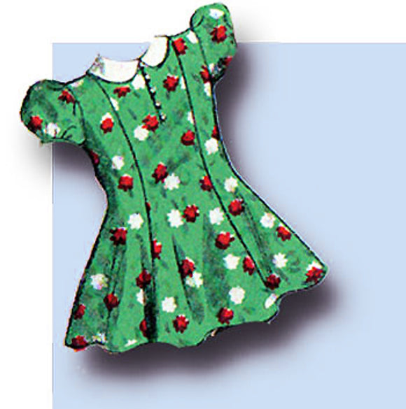 1940s Vintage Du Barry Sewing Pattern 2712 WWII Baby Girls Princess Dress Size 4