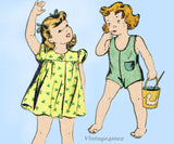 Du Barry 2758: 1930s Toddler Girls Romper & Dress Size 1 Vintage Sewing Pattern