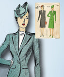 1940s Vintage Du Barry Sewing Pattern 5173 Uncut Misses WWII Tailored Suit 34 B