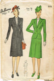 1940s Vintage Du Barry Sewing Pattern 5173 Uncut Misses WWII Tailored Suit 34 B