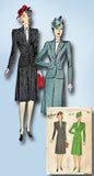 1940s Vintage Du Barry Sewing Pattern 5173 Uncut Misses WWII Tailored Suit 34 B