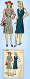 1940s Original Vintage Du Barry Pattern 5235 Easy WWII Misses Jumper Dress 32 B