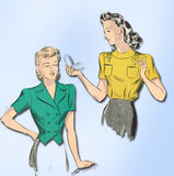 1940s Vintage Du Barry Sewing Pattern 5246 Misses Blouse & Jacket Size 14 32B - Vintage4me2