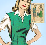 1940s Vintage Du Barry Sewing Pattern 5301 Uncut WWII Skirt & Jerkin Sz 36 Bust