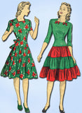 1940s Vintage Du Barry Sewing Pattern 5337 Uncut Misses WWII Party Dress Size 12 - Vintage4me2