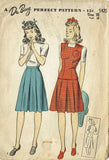 1940s Vintage Du Barry Sewing Pattern 5425 WWII Little Girls Suit Size 10 28 B - Vintage4me2