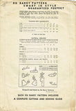 1940s Original Vintage Du Barry Pattern 5428 Uncut Easy Toddler Girls Dress Sz 4