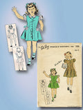1940s Original Vintage Du Barry Pattern 5428 Uncut Easy Toddler Girls Dress Sz 4