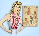 1940s Original Vintage Du Barry Sewing Pattern 5432 Misses WWII Dickey Fits All - Vintage4me2