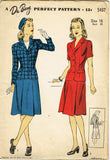 Du Barry 5437: 1940s Uncut WWII Misses 2 Piece Suit 34 B Vintage Sewing Pattern