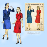 Du Barry 5437: 1940s Uncut WWII Misses 2 Piece Suit 34 B Vintage Sewing Pattern