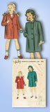 1940s Vintage Du Barry Sewing Pattern 5452 Little Girls WWII Coat Size 8 26 W - Vintage4me2