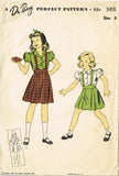1940s Vintage Du Barry Sewing Pattern 5455 FF Little Girls Skirt & Blouse Size 8 - Vintage4me2
