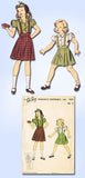 1940s Vintage Du Barry Sewing Pattern 5455 FF Little Girls Skirt & Blouse Size 8 - Vintage4me2