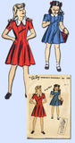 1940s Vintage Du Barry Sewing Pattern 5479 Easy WWII Toddler Girls Dress Sz 6 FF - Vintage4me2