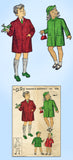 1940s Original Vintage Du Barry Pattern 5570 Uncut WWII Toddler Girls Coat Sz 4