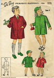 1940s Original Vintage Du Barry Pattern 5570 Uncut WWII Toddler Girls Coat Sz 4