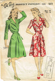 1940s Original Vintage Du Barry Pattern 5613 Misses WWII Beach & Brunch Coat 32B