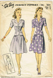 Du Barry 5616: 1940s WWII Misses Fitted Dress Sz 32 B Vintage Sewing Pattern