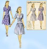 Du Barry 5616: 1940s WWII Misses Fitted Dress Sz 32 B Vintage Sewing Pattern