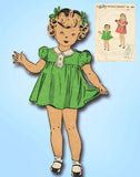 1940s Original Vintage Du Barry Sewing Pattern 5624 Cute WWII Baby Dress Size 1