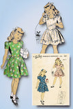 1940s Original Vintage Du Barry Pattern 5625 WWII Toddler Girls Party Dress Sz 6