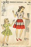 1940s Vintage Du Barry Sewing Pattesrn 5645 WWII Toddler Girls Dress Size 4 23B - Vintage4me2