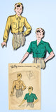 1940s Vintage Du Barry Sewing Pattern 5650 WWII Teen Boys Shirt Size 12 30 Bust - Vintage4me2