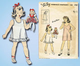 1940s Vintage Du Barry Sewing Pattern 5708 WWII Girls Easy Slip Size 12 30 Bust - Vintage4me2