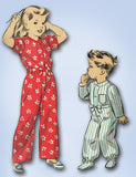 1940s Vintage Du Barry Sewing Pattern 5719 WWII Toddlers Footie Pajamas Size 2 - Vintage4me2