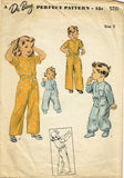 1940s Vintage Du Barry Sewing Pattern 5719 WWII Toddlers Footie Pajamas Size 2 - Vintage4me2