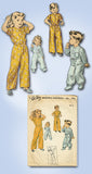 1940s Vintage Du Barry Sewing Pattern 5719 WWII Toddlers Footie Pajamas Size 2 - Vintage4me2
