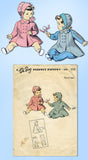 1940s Original Vintage Du Barry Pattern 5731 Baby Girls Coat and Bonnet Sz 6 mos