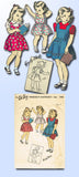 1940s Original Vintage Du Barry Pattern 5732 WWII Toddler Girls Pinafore Dress 4