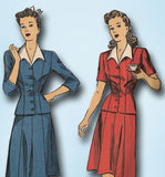 1940s Vintage Du Barry Sewing Pattern 5733 Easy Misses WWII Suit Size 14 32B - Vintage4me2