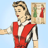 1940s Vintage Du Barry Sewing Pattern 5738 Uncut Misses WWII Jumper Dress Sz 36B