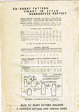 1940s Original Vintage Du Barry Pattern 5744 Easy WWII Toddler Girls Pajamas Sz4