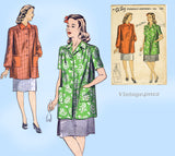 Du Barry 5761: 1940s Uncut WWII Misses Smock Sz 38 Bust Vintage Sewing Pattern