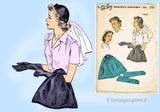 Du Barry 5763: 1940s Uncut Misses Hat Purse Gloves Sz LRG Vintage Sewing Pattern