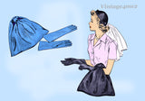 Du Barry 5763: 1940s Uncut Misses Hat Purse Gloves Sz LRG Vintage Sewing Pattern