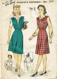 1940s Vintage Du Barry Sewing Pattern 5777 Misses WWII Jumper & Blouse Size 30 B