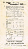 1940s Vintage Du Barry Sewing Pattern 5782 WWII Girls Skirt & Blouse Size 8
